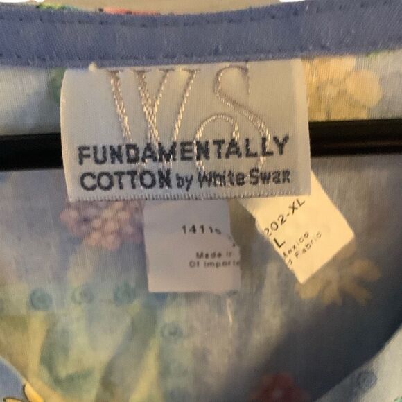 Pre Owned Women’s WS Fundamentally Cotton Scrub Scrubs Top Festive Sz Lg Work - Picture 10 of 10